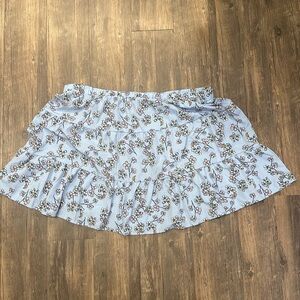 SHEIN Curve Floral Ruffle Skirt